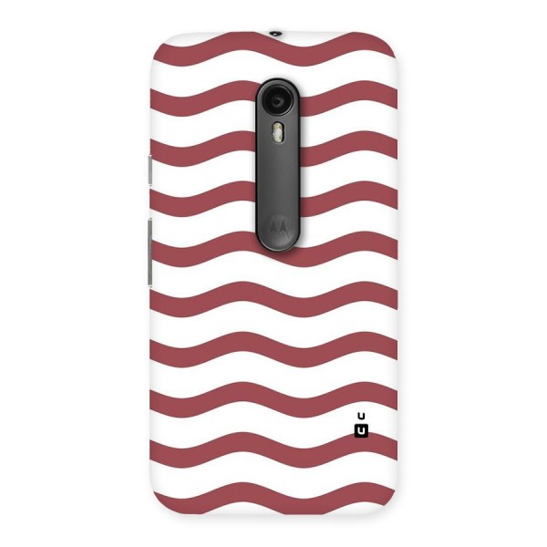 Flowing Stripes Red White Back Case for Moto G3