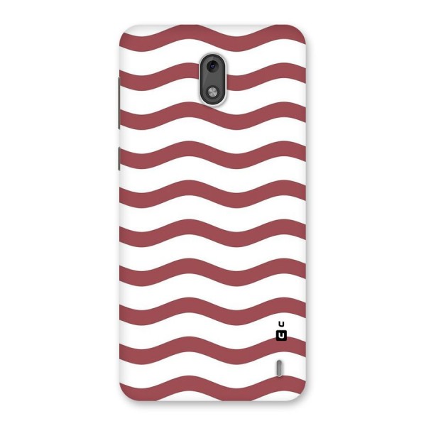 Flowing Stripes Red White Back Case for Nokia 2