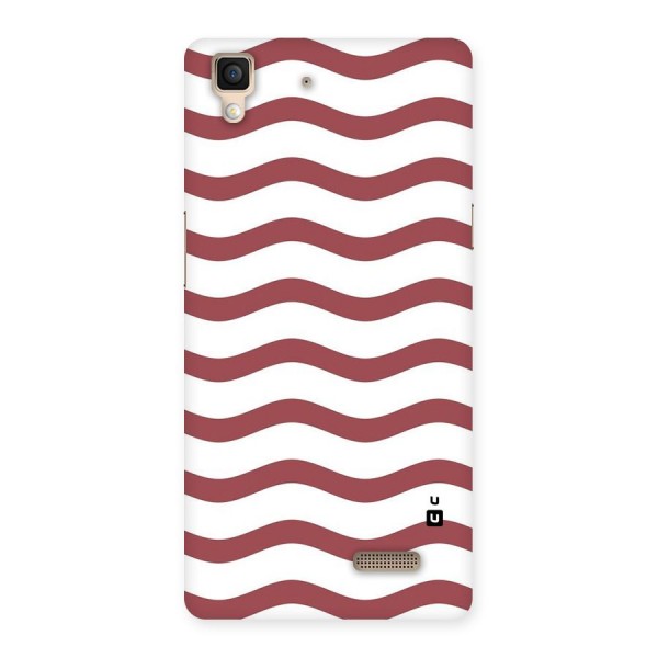 Flowing Stripes Red White Back Case for Oppo R7