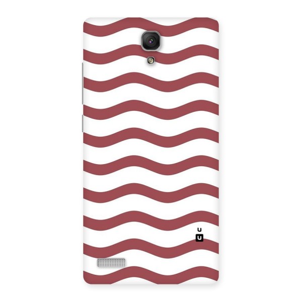 Flowing Stripes Red White Back Case for Redmi Note