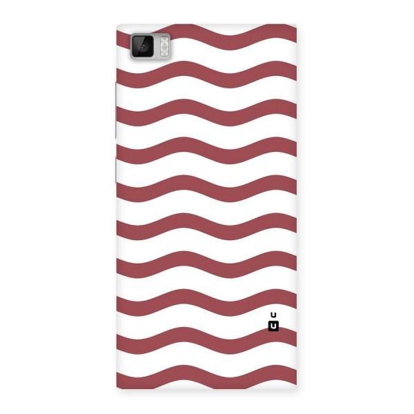 Flowing Stripes Red White Back Case for Xiaomi Mi3