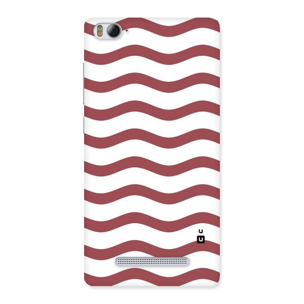 Flowing Stripes Red White Back Case for Xiaomi Mi4i