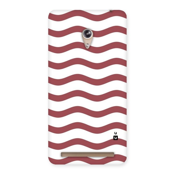 Flowing Stripes Red White Back Case for Zenfone 6