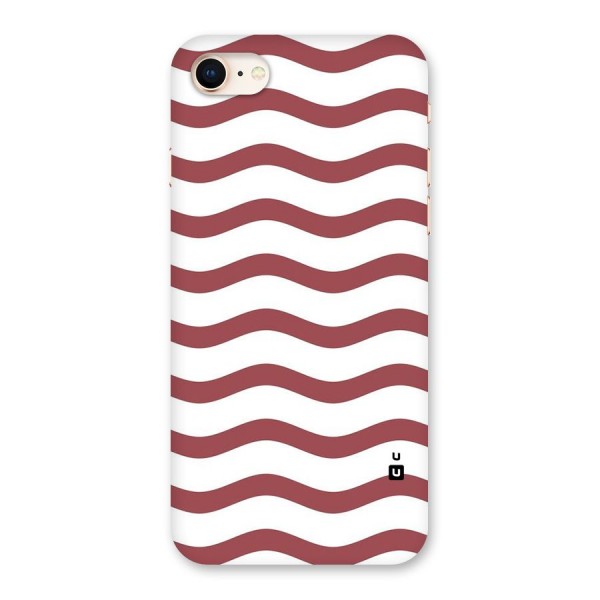 Flowing Stripes Red White Back Case for iPhone 8