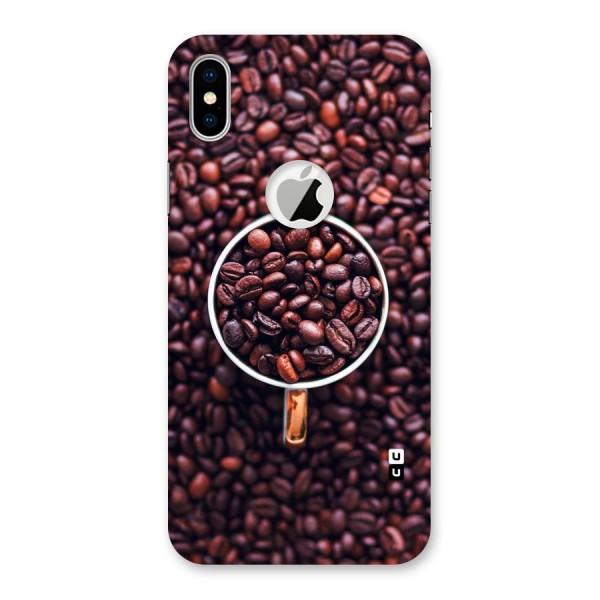 Focus Coffee Beans Back Case for iPhone XS Logo Cut