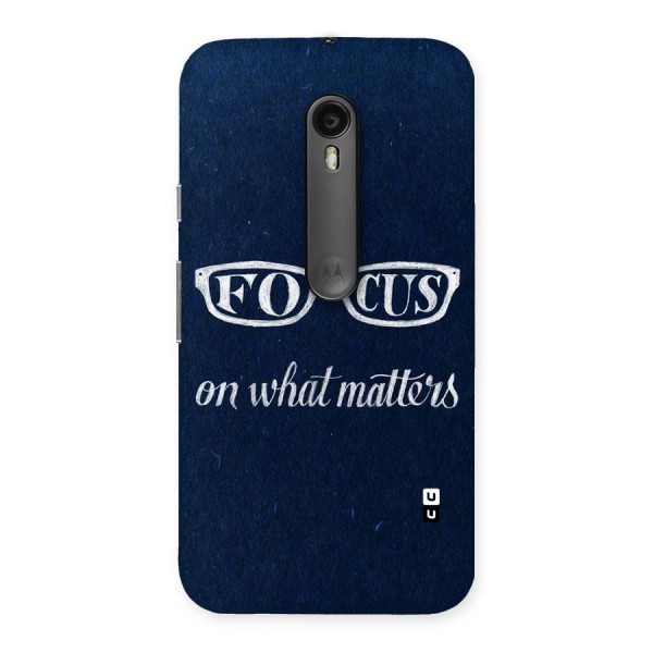 Focus Matters Back Case for Moto G3