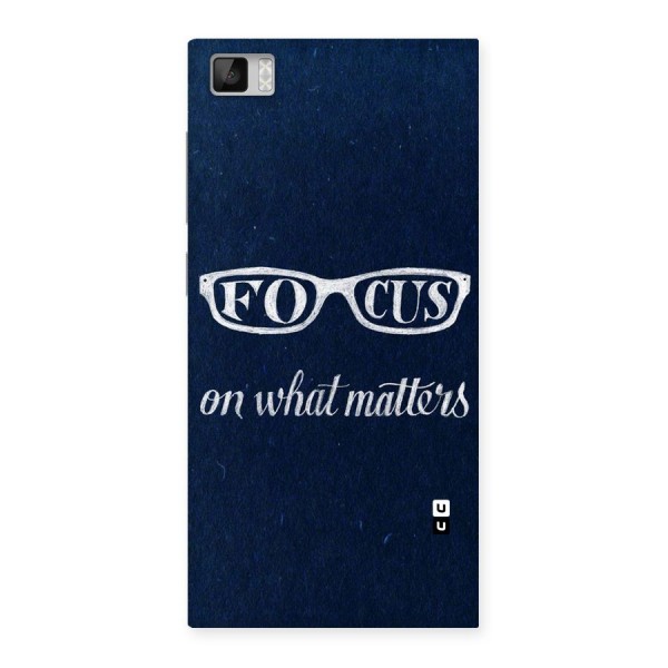 Focus Matters Back Case for Xiaomi Mi3