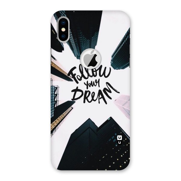 Follow Dream Back Case for iPhone XS Logo Cut