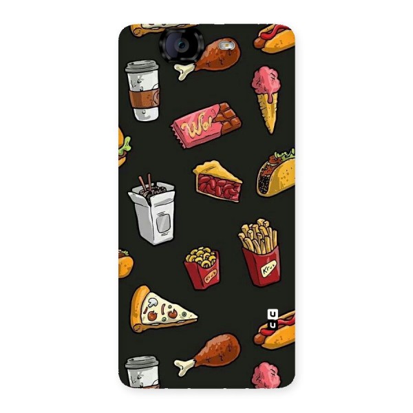 Foodie Pattern Back Case for Canvas Knight A350