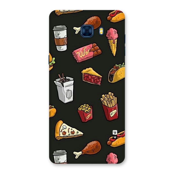 Foodie Pattern Back Case for Galaxy C7 Pro