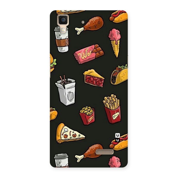 Foodie Pattern Back Case for Oppo R7