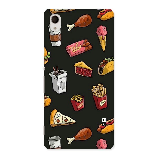 Foodie Pattern Back Case for Xperia M4 Aqua