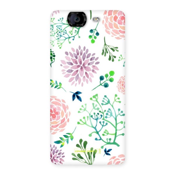 Fresh Floral Back Case for Canvas Knight A350