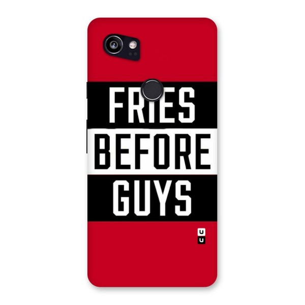 Fries Love Stripes Back Case for Google Pixel 2 XL