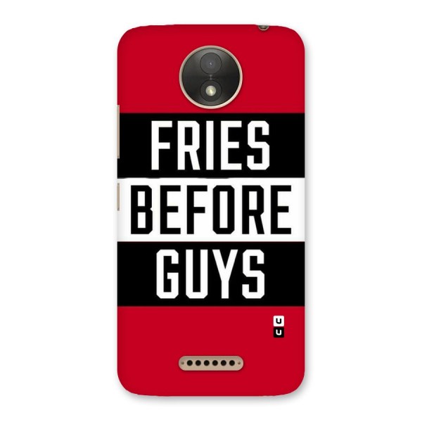 Fries Love Stripes Back Case for Moto C Plus