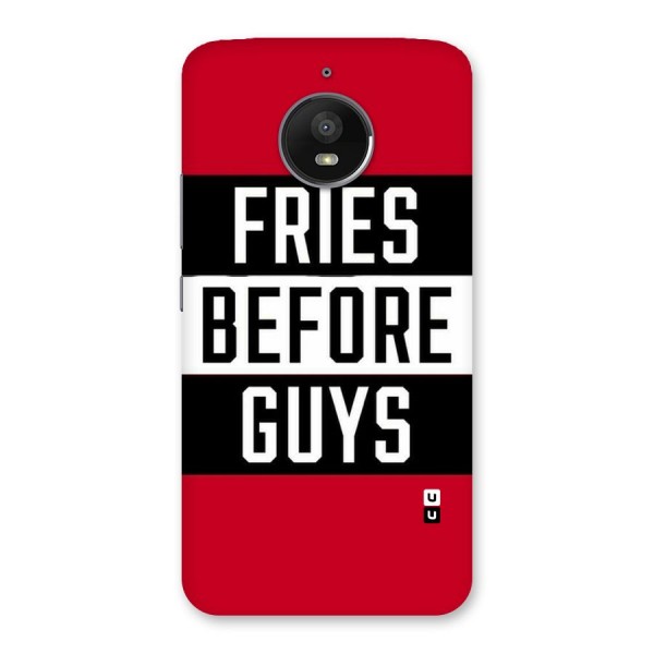 Fries Love Stripes Back Case for Moto E4 Plus