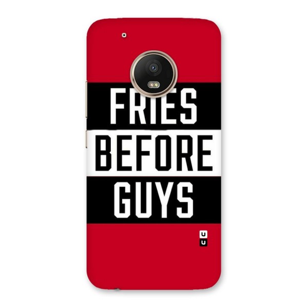 Fries Love Stripes Back Case for Moto G5 Plus