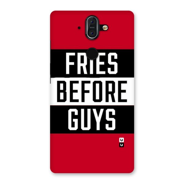 Fries Love Stripes Back Case for Nokia 8 Sirocco