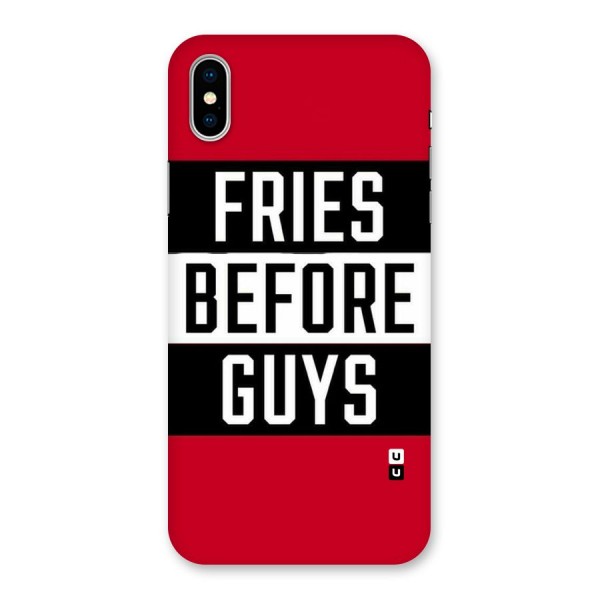 Fries Love Stripes Back Case for iPhone X