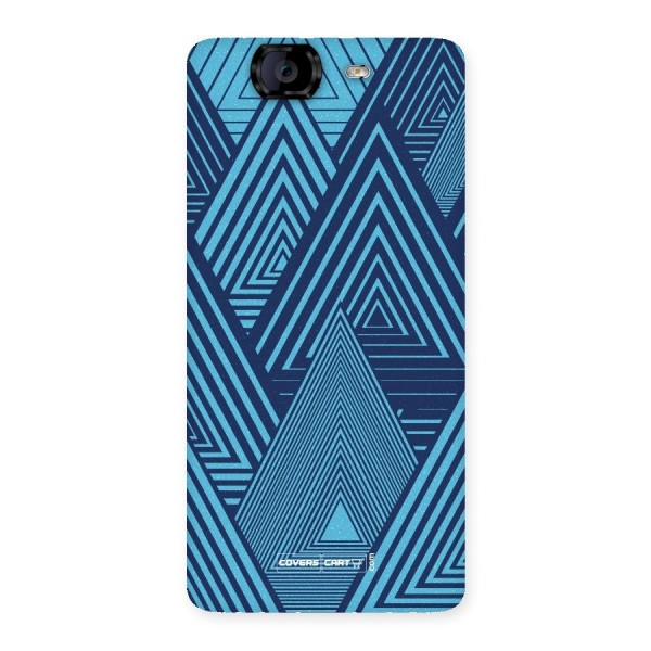 Geometric Blue Print Back Case for Canvas Knight A350