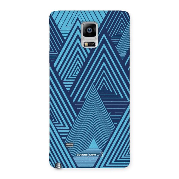 Geometric Blue Print Back Case for Galaxy Note 4