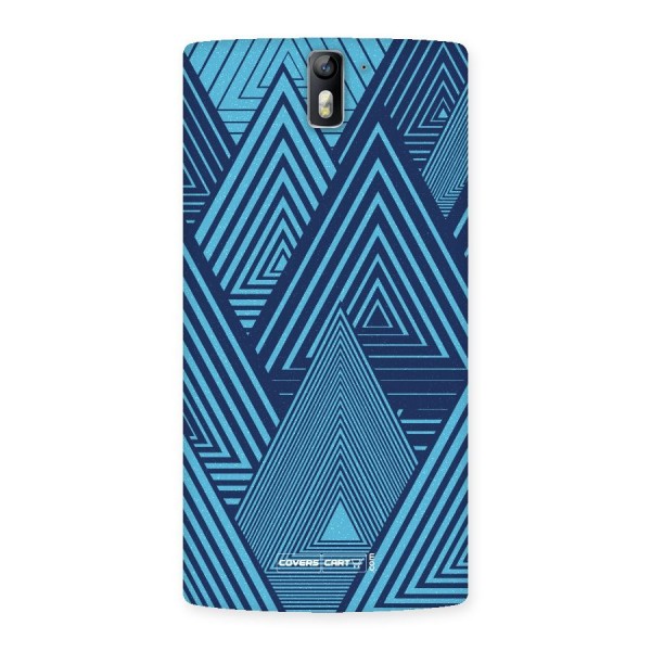 Geometric Blue Print Back Case for One Plus One