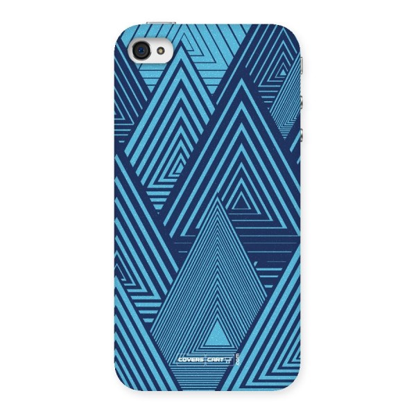 Geometric Blue Print Back Case for iPhone 4 4s