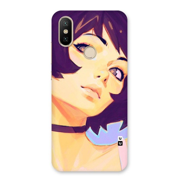 Girl Face Art Back Case for Mi A2