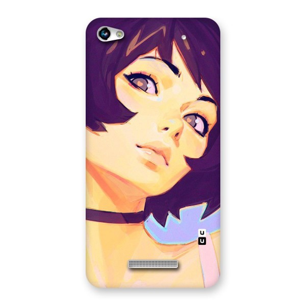 Girl Face Art Back Case for Micromax Hue 2