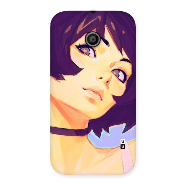 Girl Face Art Back Case for Moto E