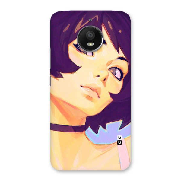 Girl Face Art Back Case for Moto E4 Plus