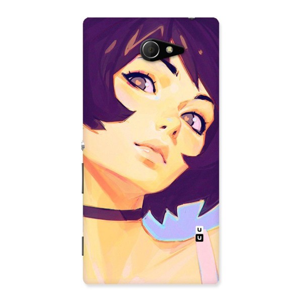 Girl Face Art Back Case for Sony Xperia M2