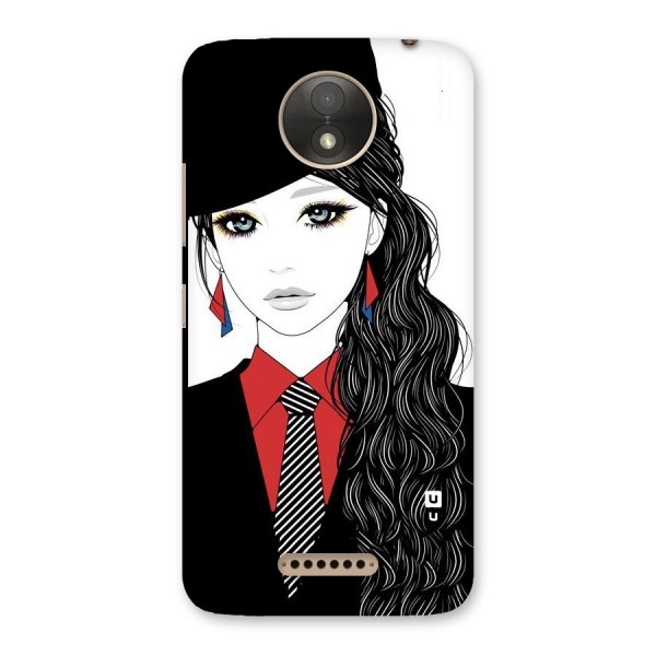 Girl Tie Back Case for Moto C Plus