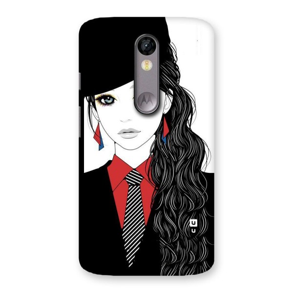 Girl Tie Back Case for Moto X Force