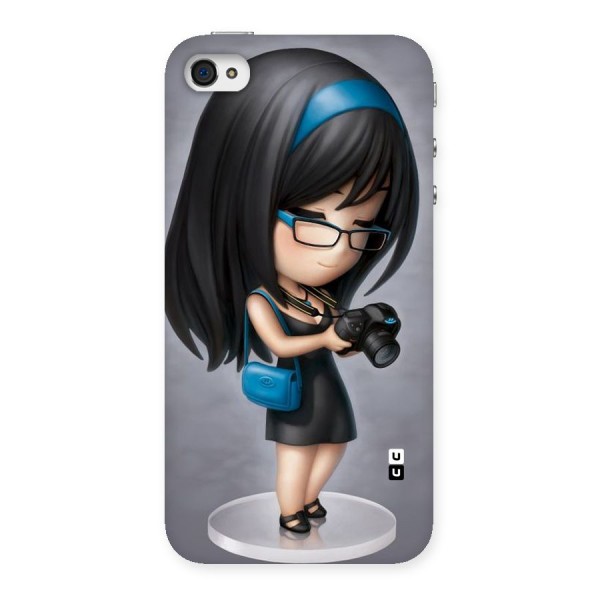 Girl With Camera Back Case for iPhone 4 4s