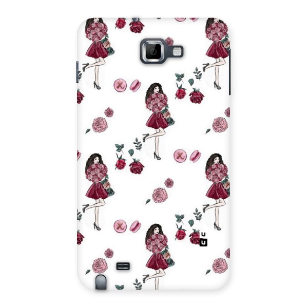 Girl With Flowers Back Case for Galaxy Note