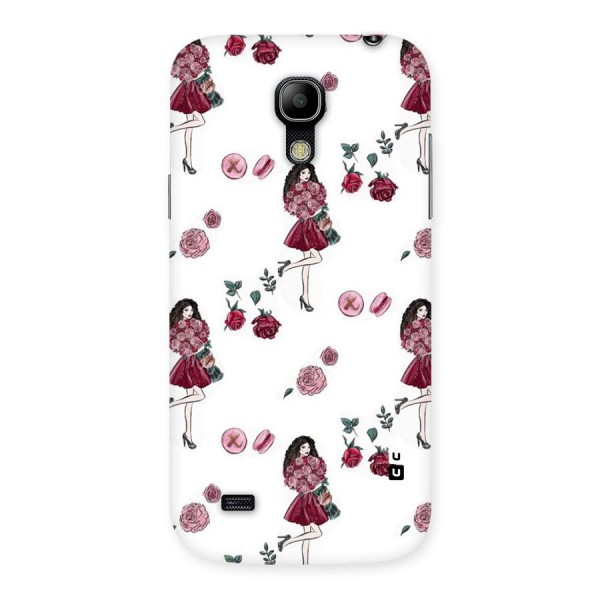 Girl With Flowers Back Case for Galaxy S4 Mini