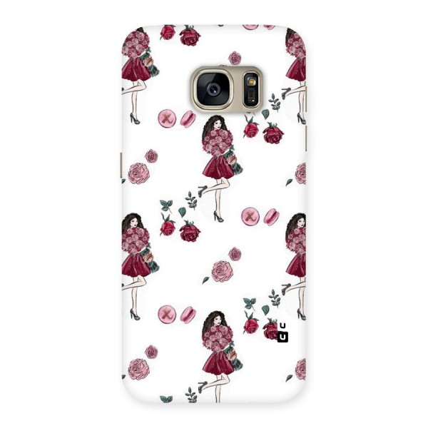 Girl With Flowers Back Case for Galaxy S7