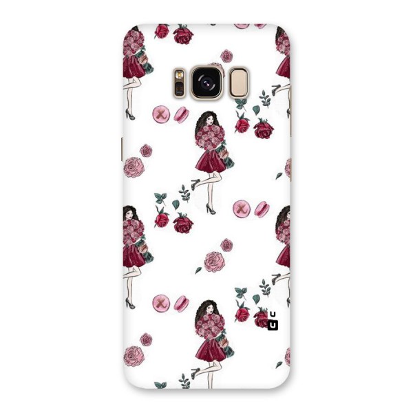 Girl With Flowers Back Case for Galaxy S8