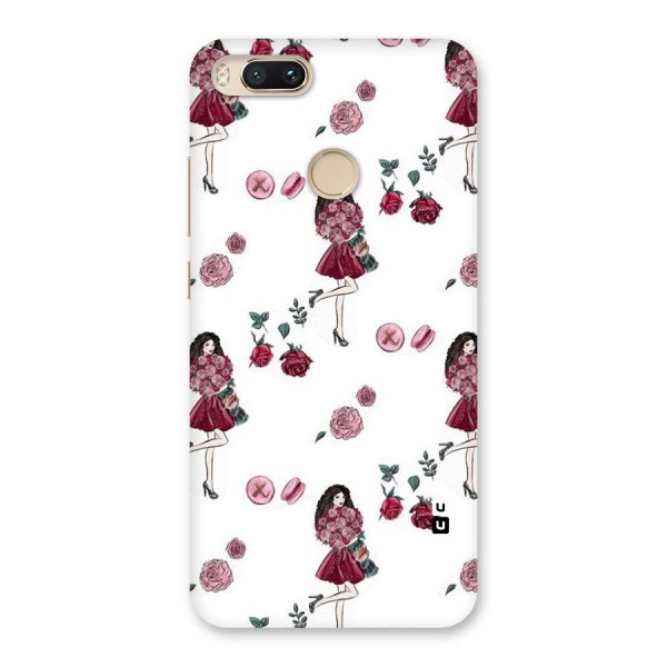 Girl With Flowers Back Case for Mi A1