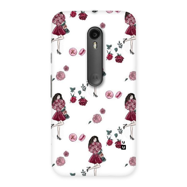 Girl With Flowers Back Case for Moto G3