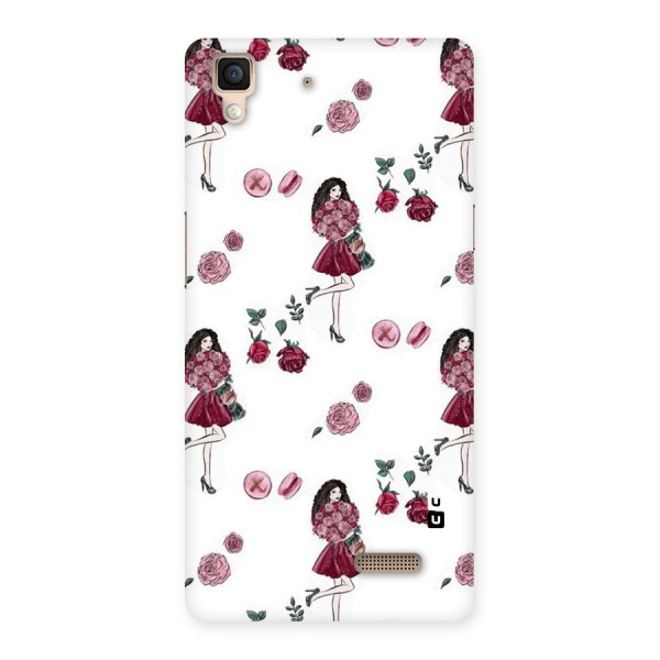 Girl With Flowers Back Case for Oppo R7