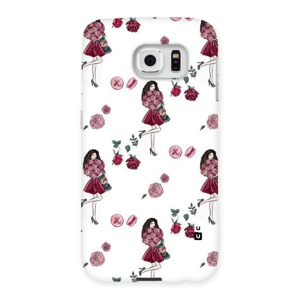 Girl With Flowers Back Case for Samsung Galaxy S6