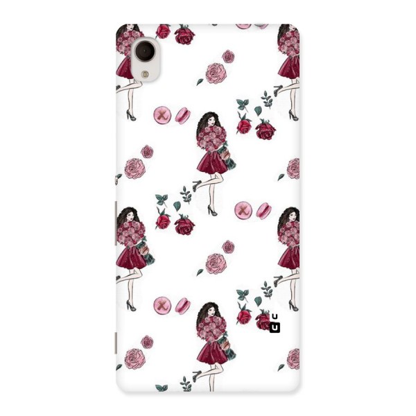 Girl With Flowers Back Case for Sony Xperia M4