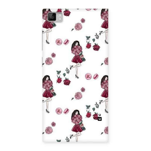 Girl With Flowers Back Case for Xiaomi Mi3