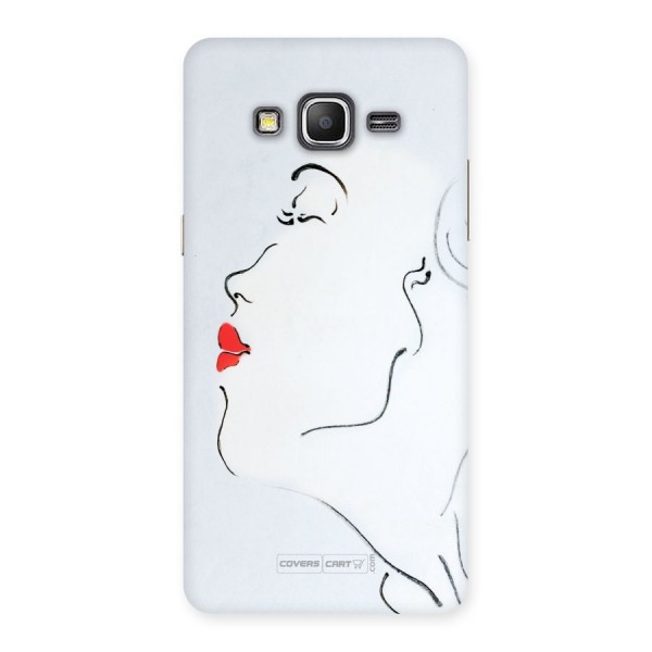 Girl in Red Lipstick Back Case for Galaxy Grand Prime