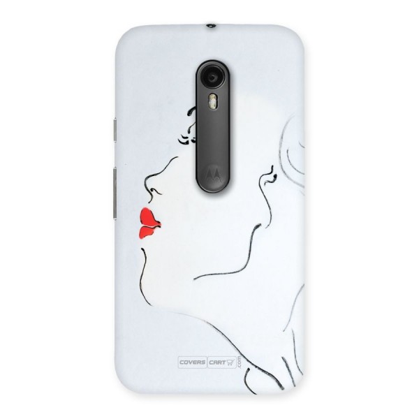 Girl in Red Lipstick Back Case for Moto G3