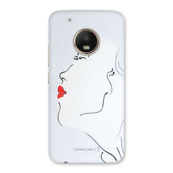 Girl in Red Lipstick Back Case for Moto G5 Plus