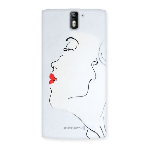 Girl in Red Lipstick Back Case for One Plus One