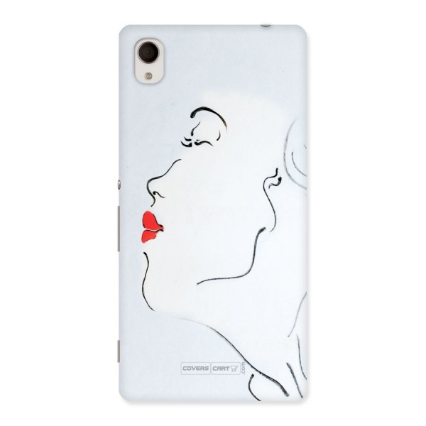 Girl in Red Lipstick Back Case for Sony Xperia M4